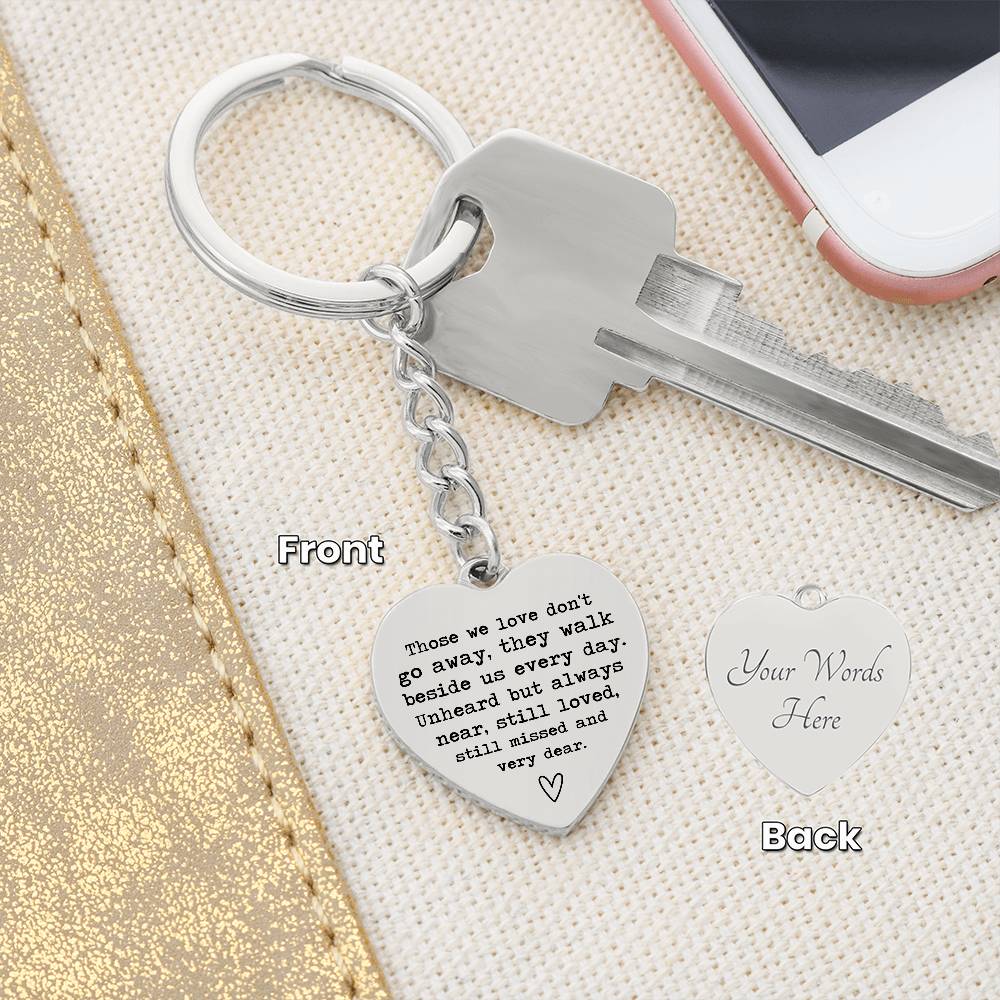 Memorial Heart Keychain for Loved Ones