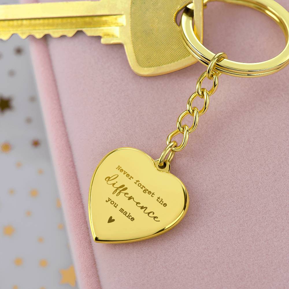 Never Forget The Difference You Make - Personalized Keychain Gift