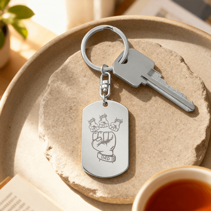Personalized Fist Bump Keychain