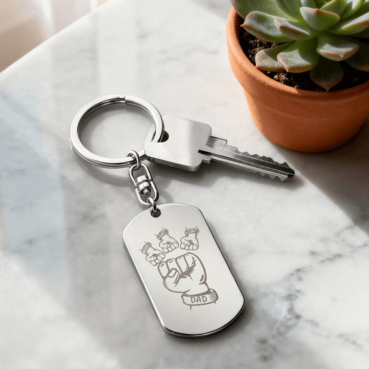 Personalized Fist Bump Keychain