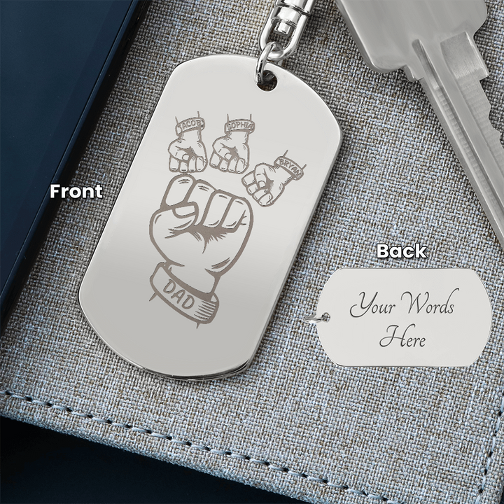 Personalized Fist Bump Keychain