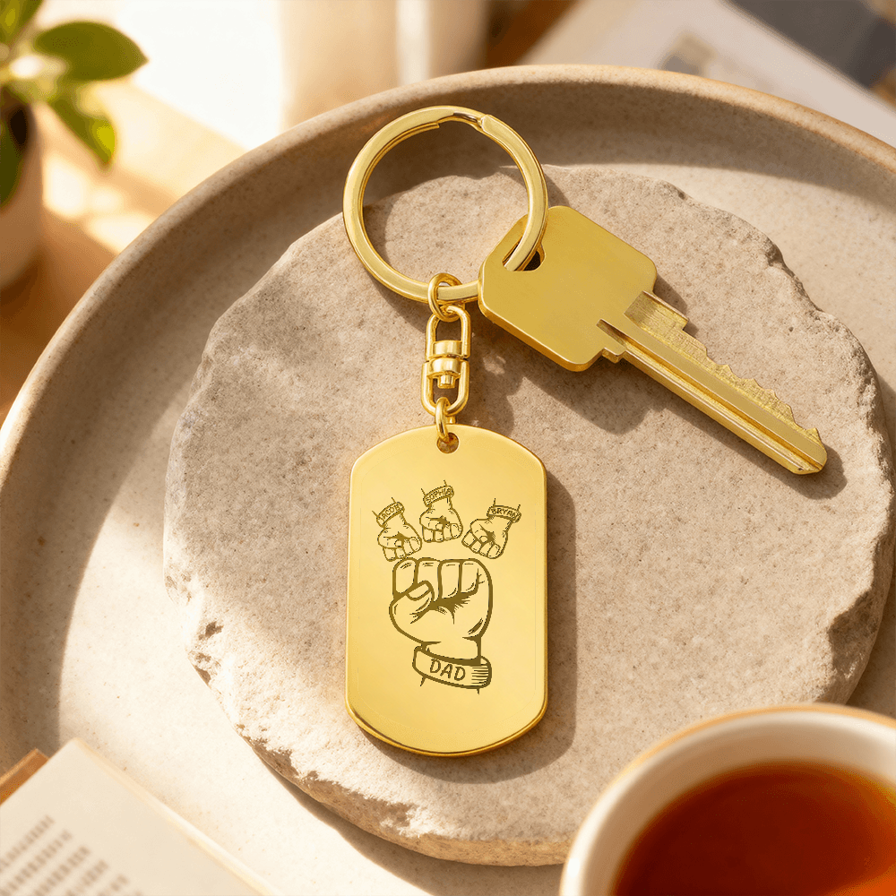 Personalized Fist Bump Keychain
