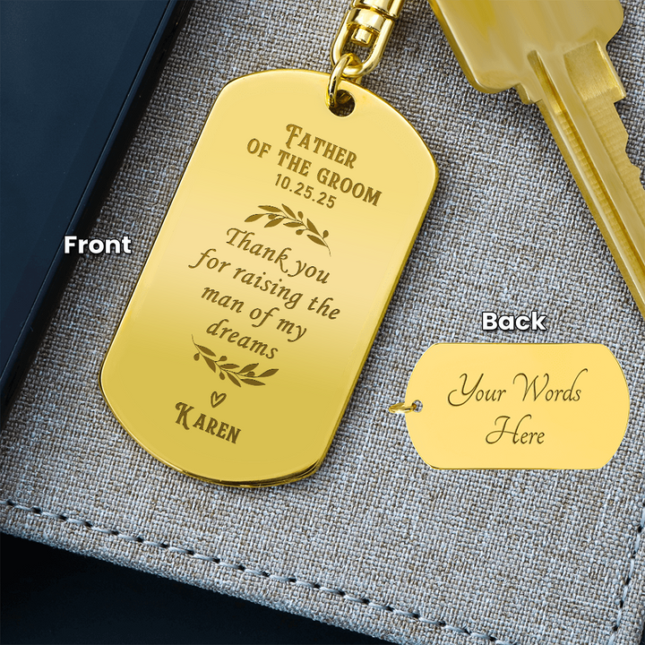 Personalized Father of the Groom Wedding Keepsake