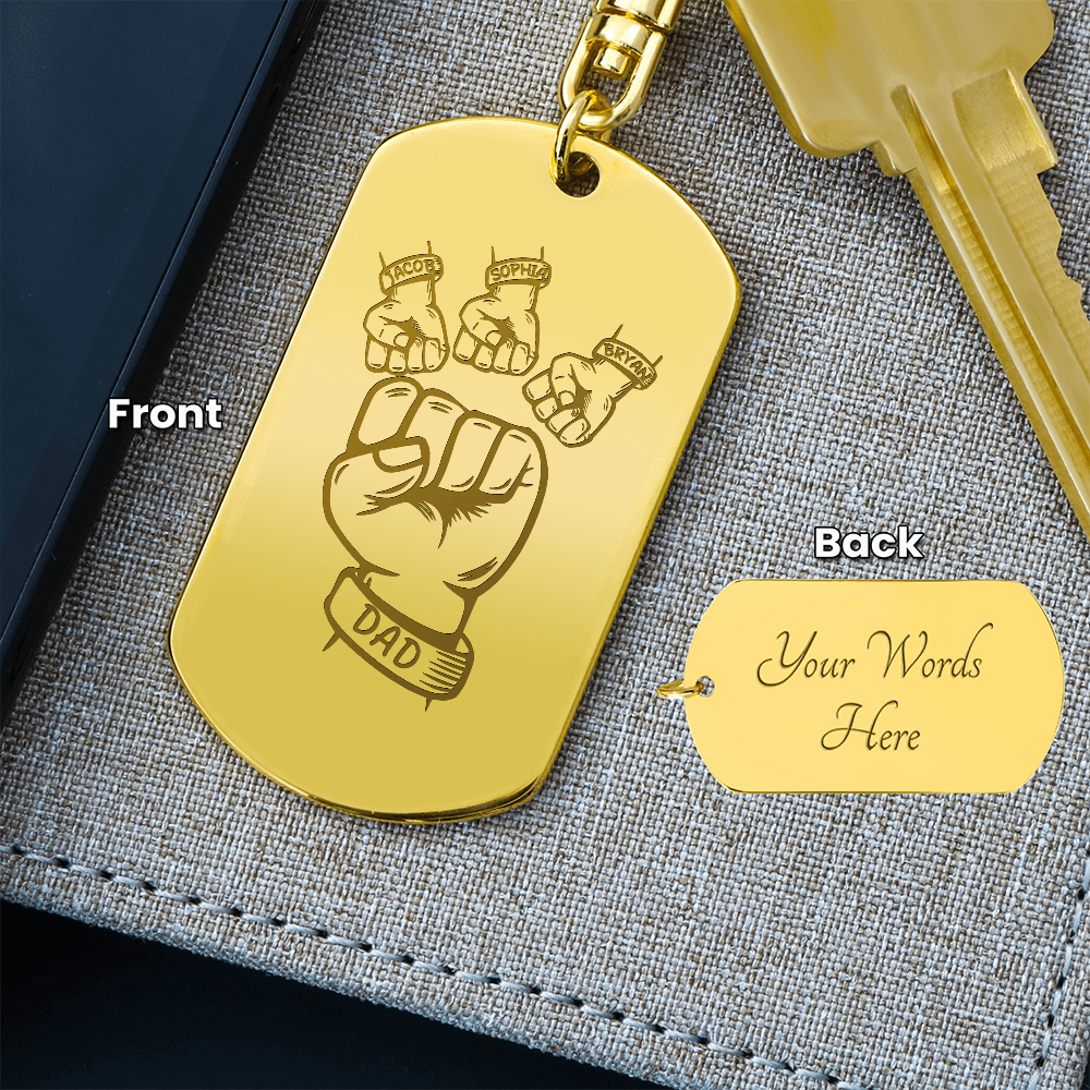 Personalized Fist Bump Keychain
