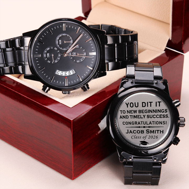 Personalized Graduation Gift Watch for Him