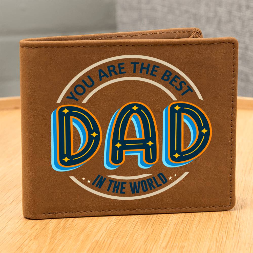 Dad Leather Wallet – Best Dad in the World