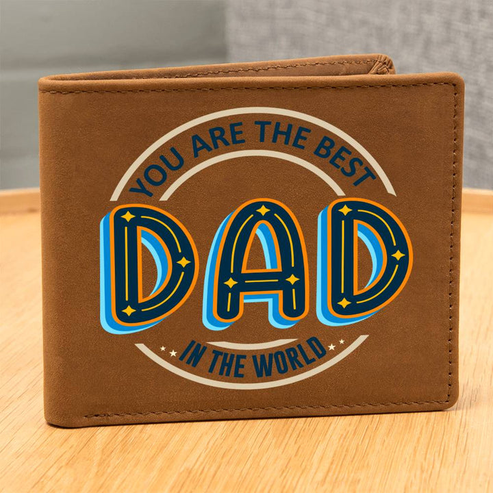 Dad Leather Wallet – Best Dad in the World