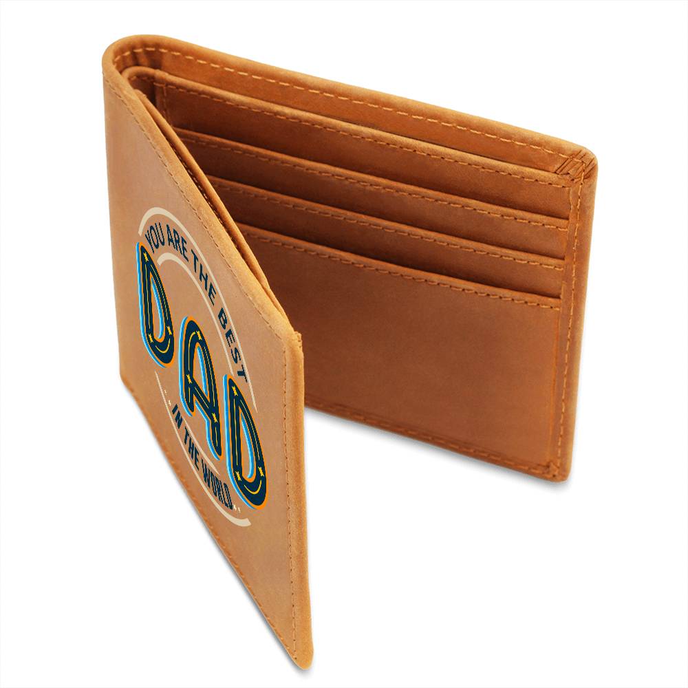 Dad Leather Wallet – Best Dad in the World