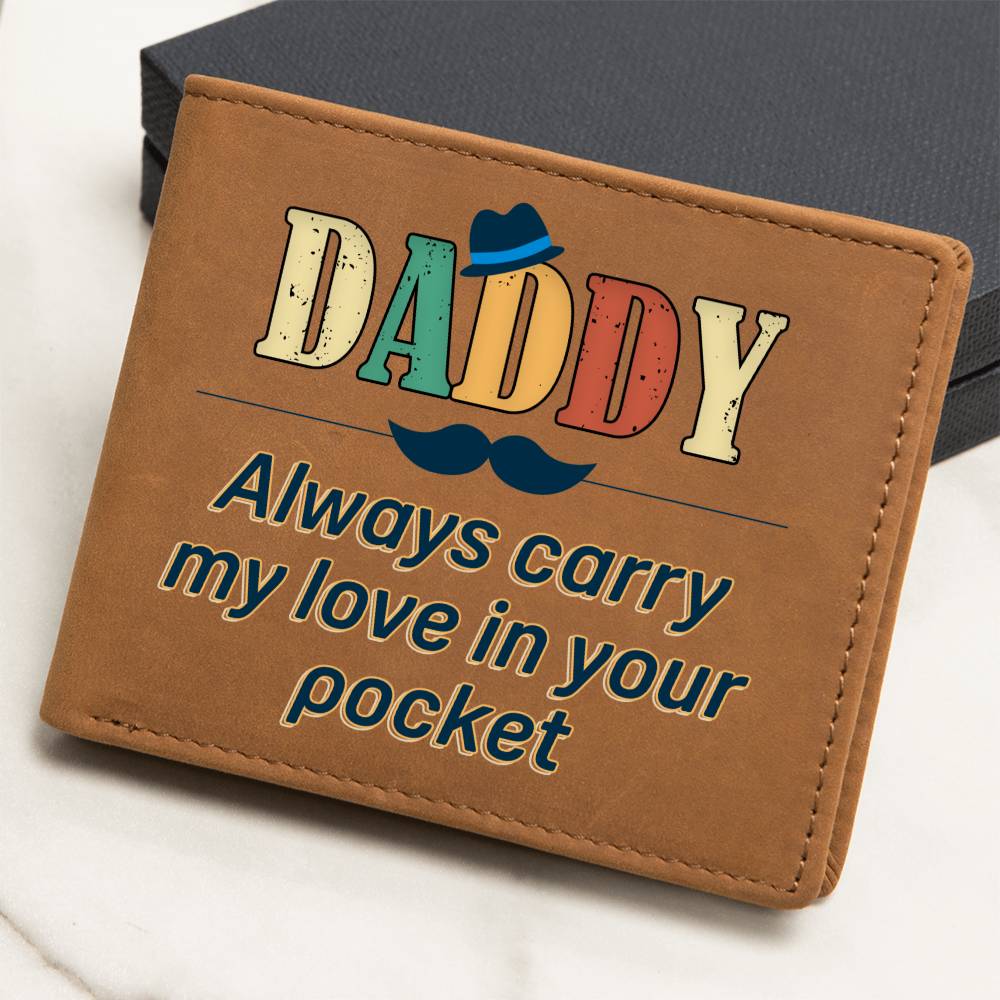 Daddy Leather Wallet – Carry My Love Always