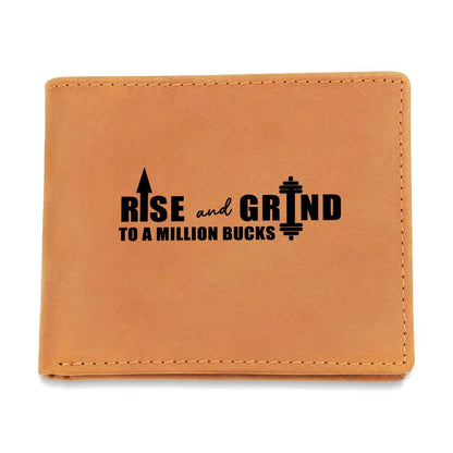motivational leather wallet