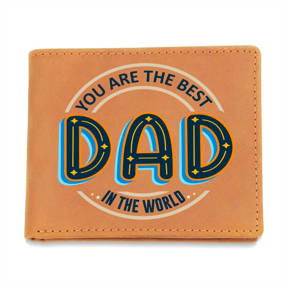 Dad Leather Wallet – Best Dad in the World