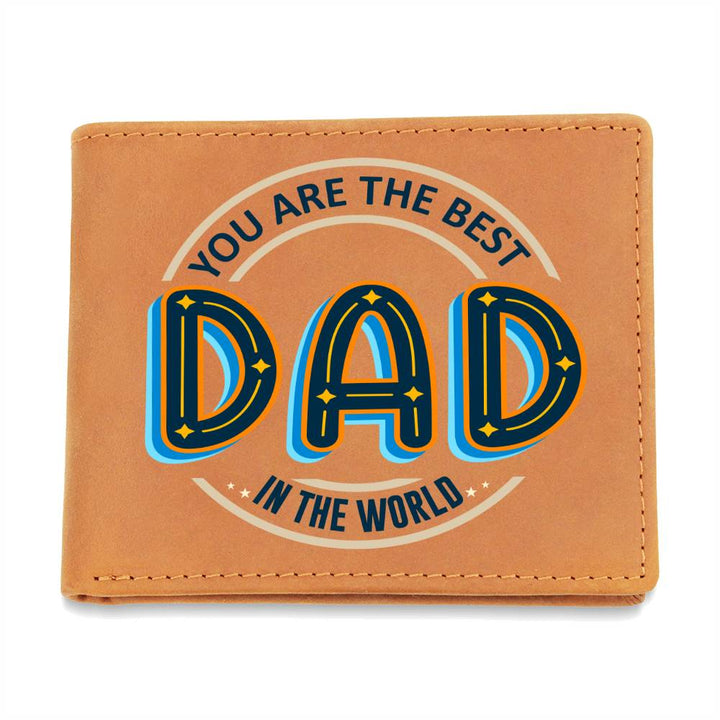 Dad Leather Wallet – Best Dad in the World