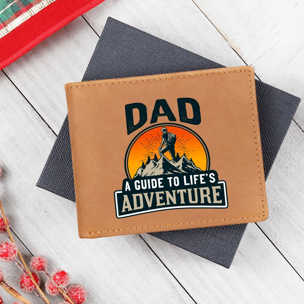 Dad Leather Wallet - A Guide To Life's Adventure