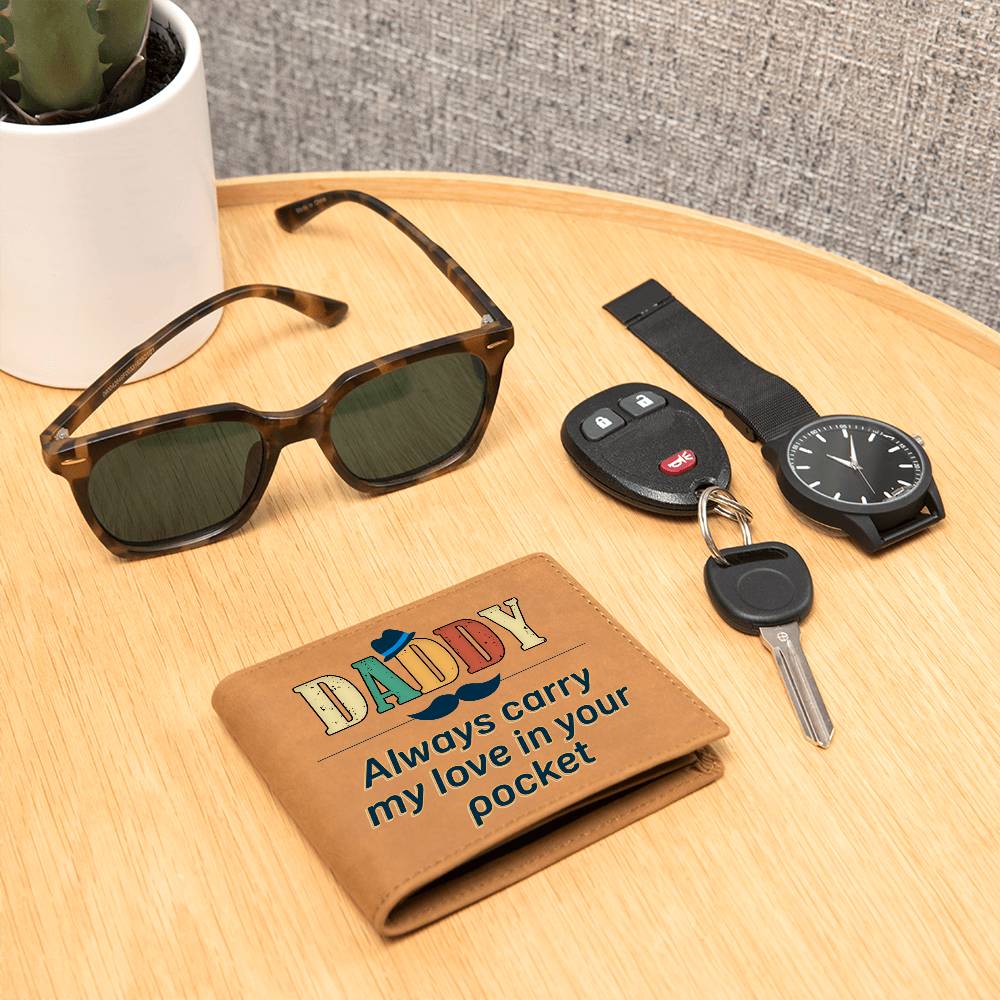 Daddy Leather Wallet – Carry My Love Always