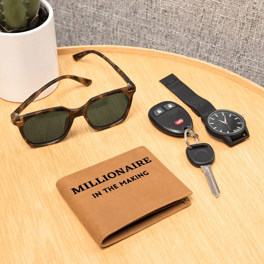 Millionaire In The Making Leather Wallet