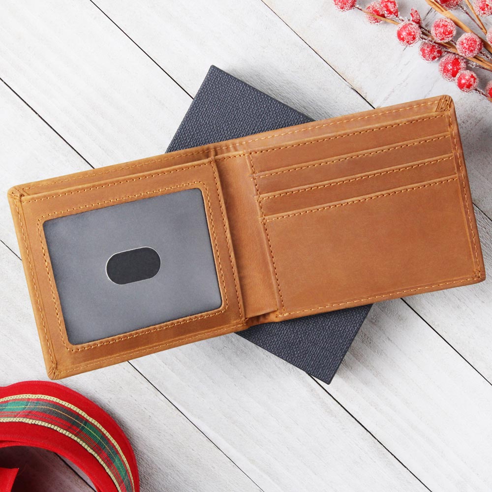 Dad Leather Wallet – Best Dad in the World
