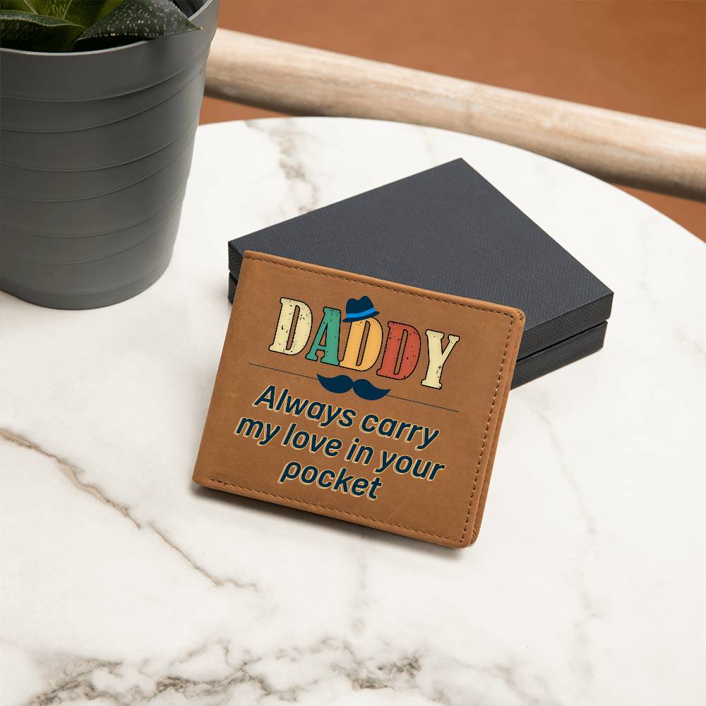 Daddy Leather Wallet – Carry My Love Always