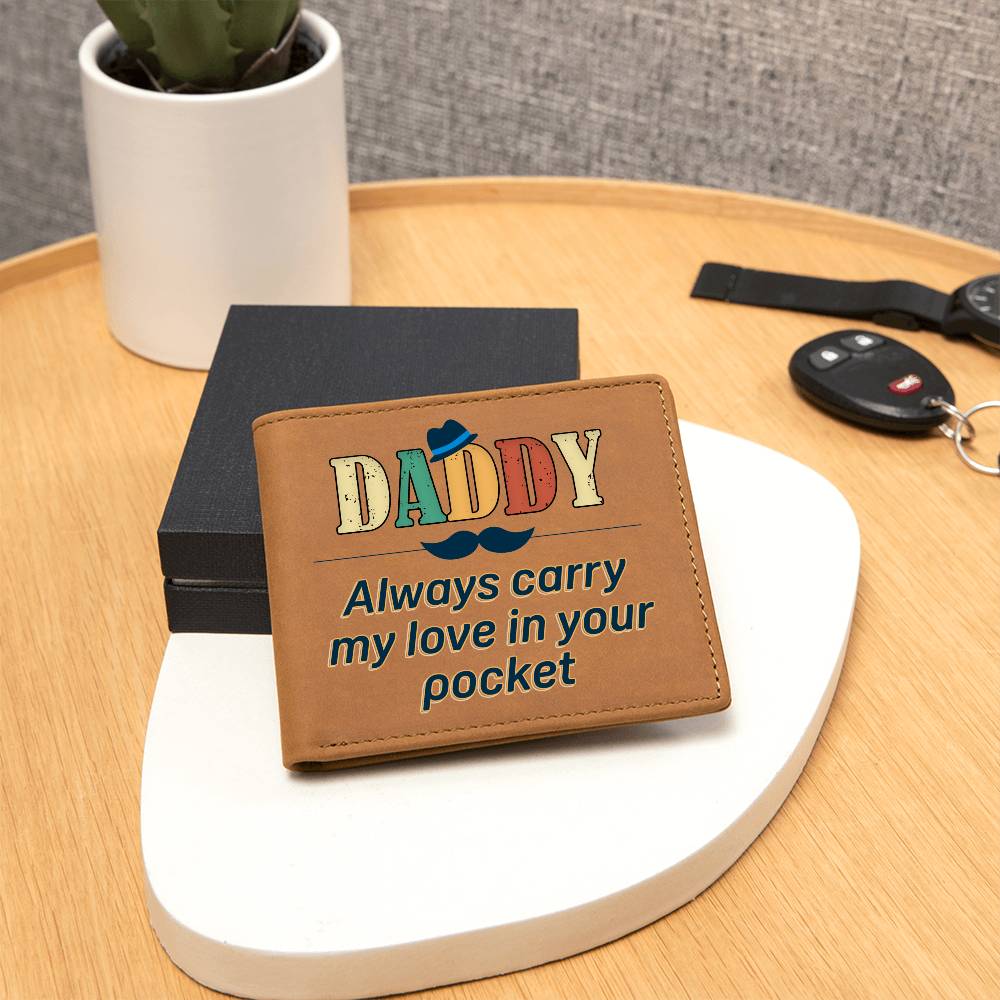 Daddy Leather Wallet – Carry My Love Always