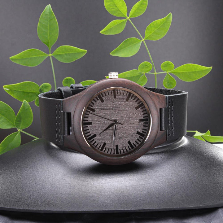 Engraved Wood Watch for Son from Parents