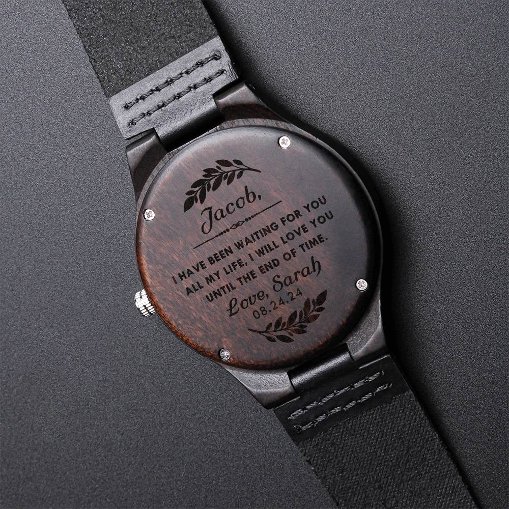 Personalized Wooden Watch Gift for Him