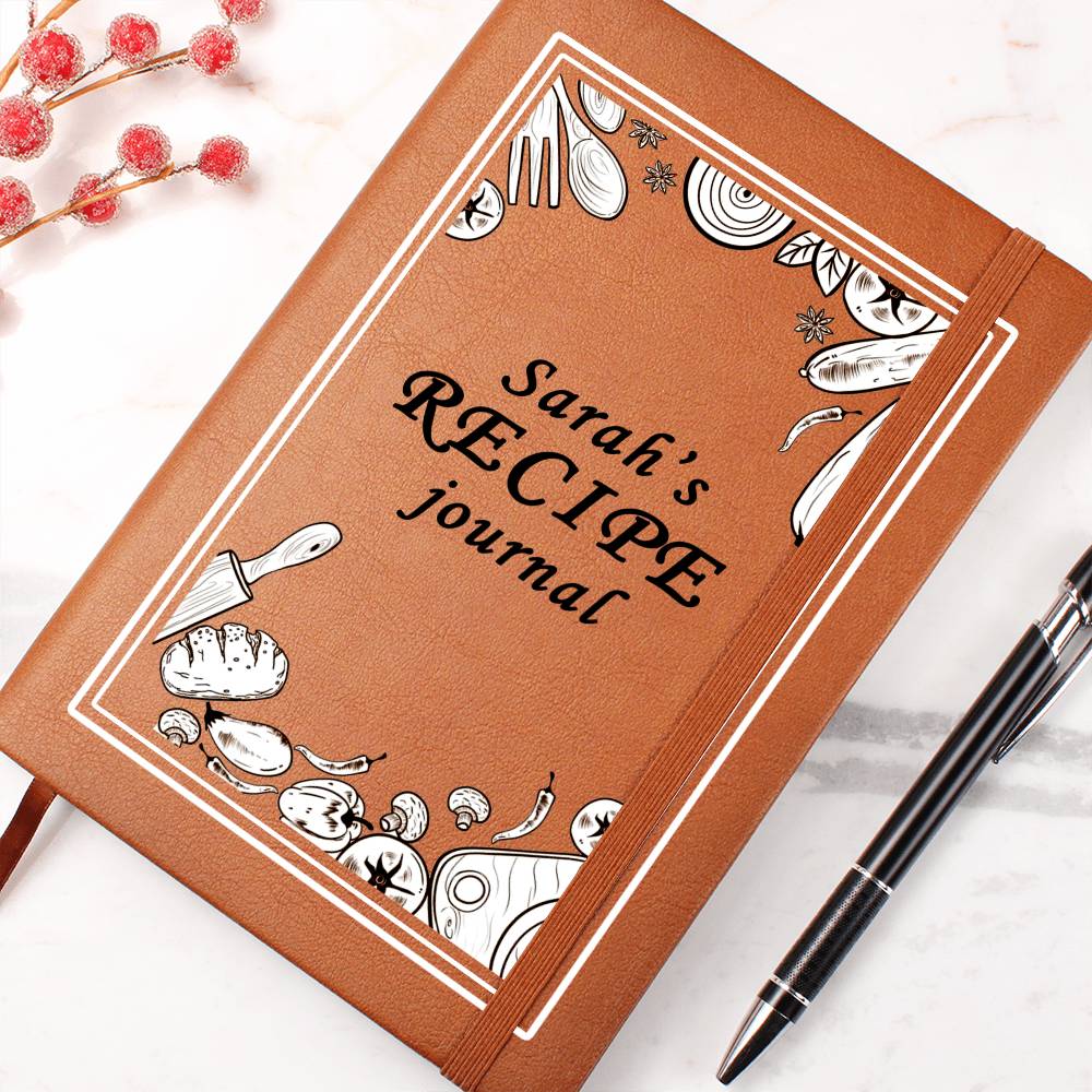 Personalized Leather Recipe Journal Keepsake Gift