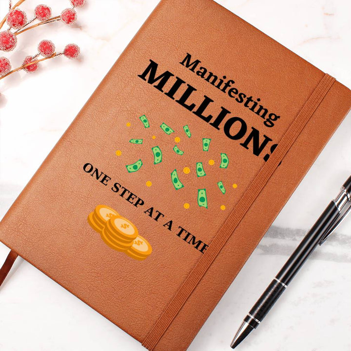 Manifesting Millions Leather Journal Notebook