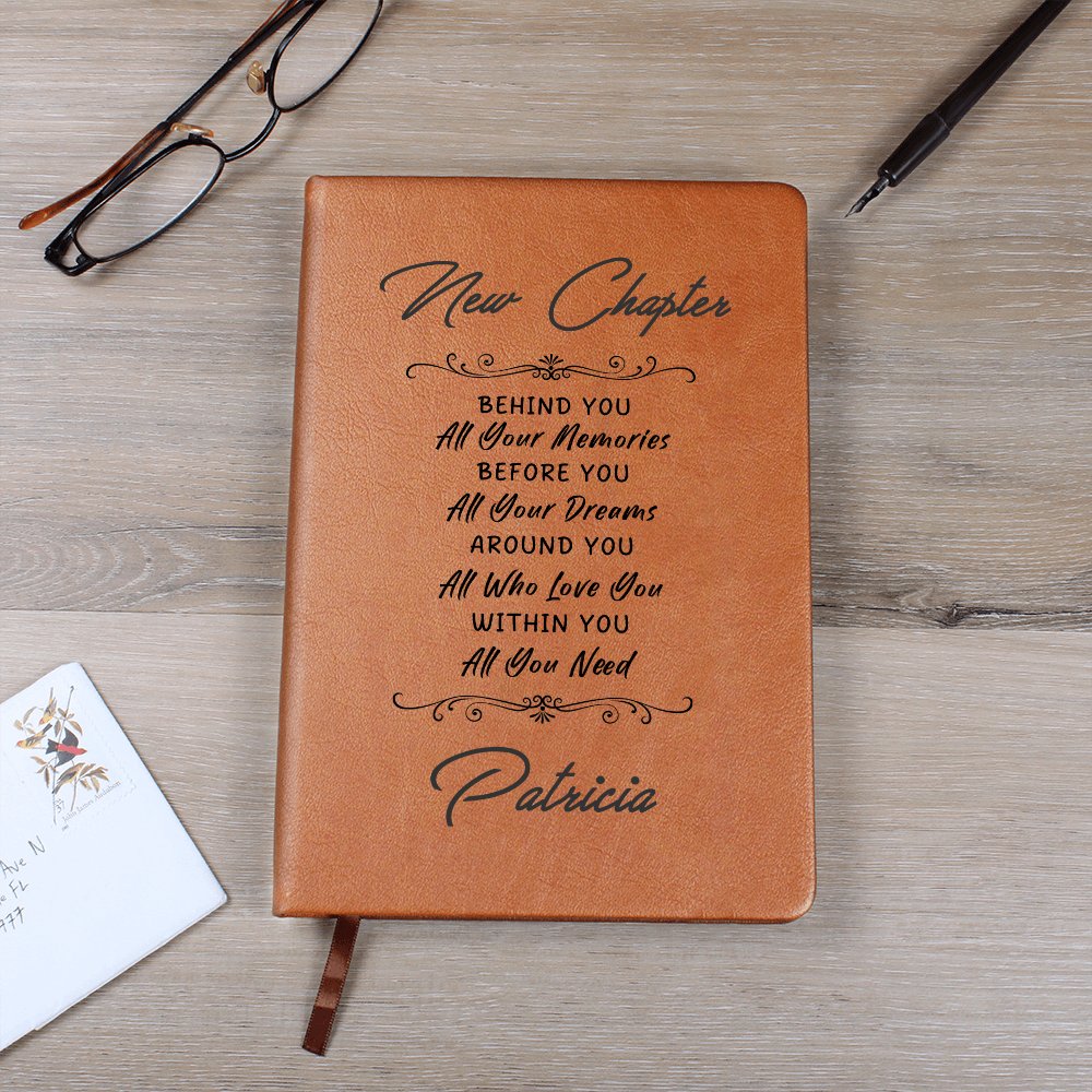 Personalized New Chapter Leather Journal