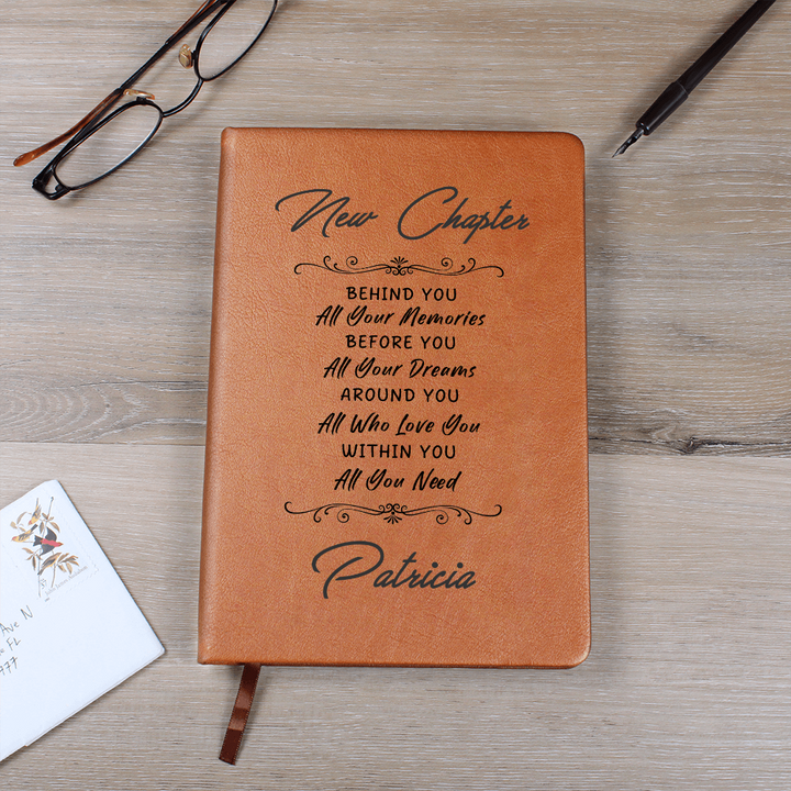 Personalized New Chapter Leather Journal