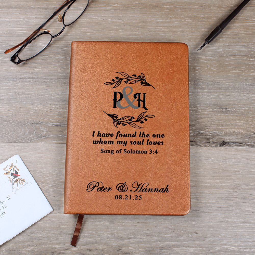Personalized Leather Wedding Scripture Journal