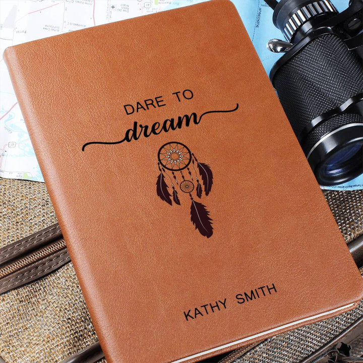 Personalized “Dare to Dream” Leather Journal