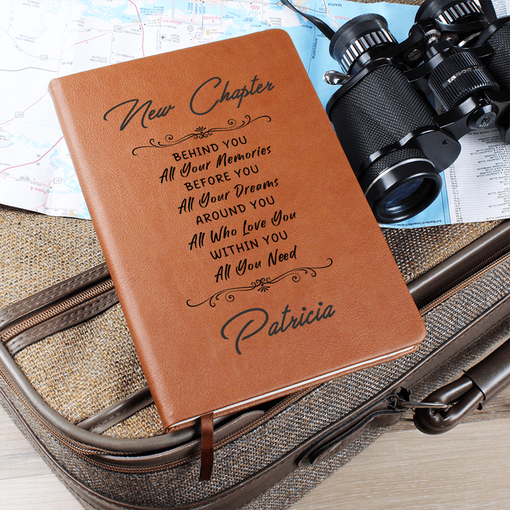 Personalized New Chapter Leather Journal