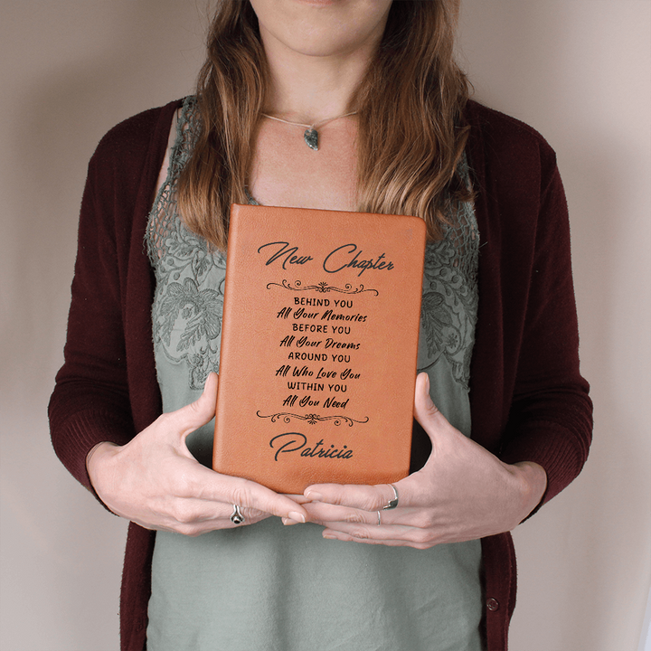 Personalized New Chapter Leather Journal