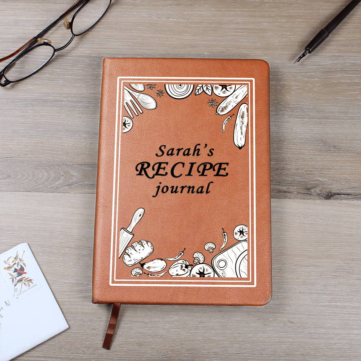 Personalized Leather Recipe Journal Keepsake Gift