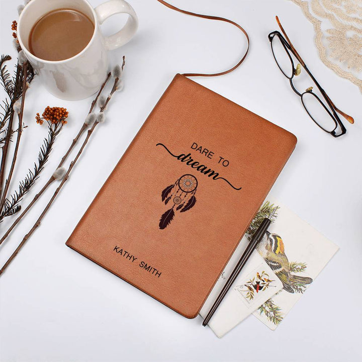 Personalized “Dare to Dream” Leather Journal