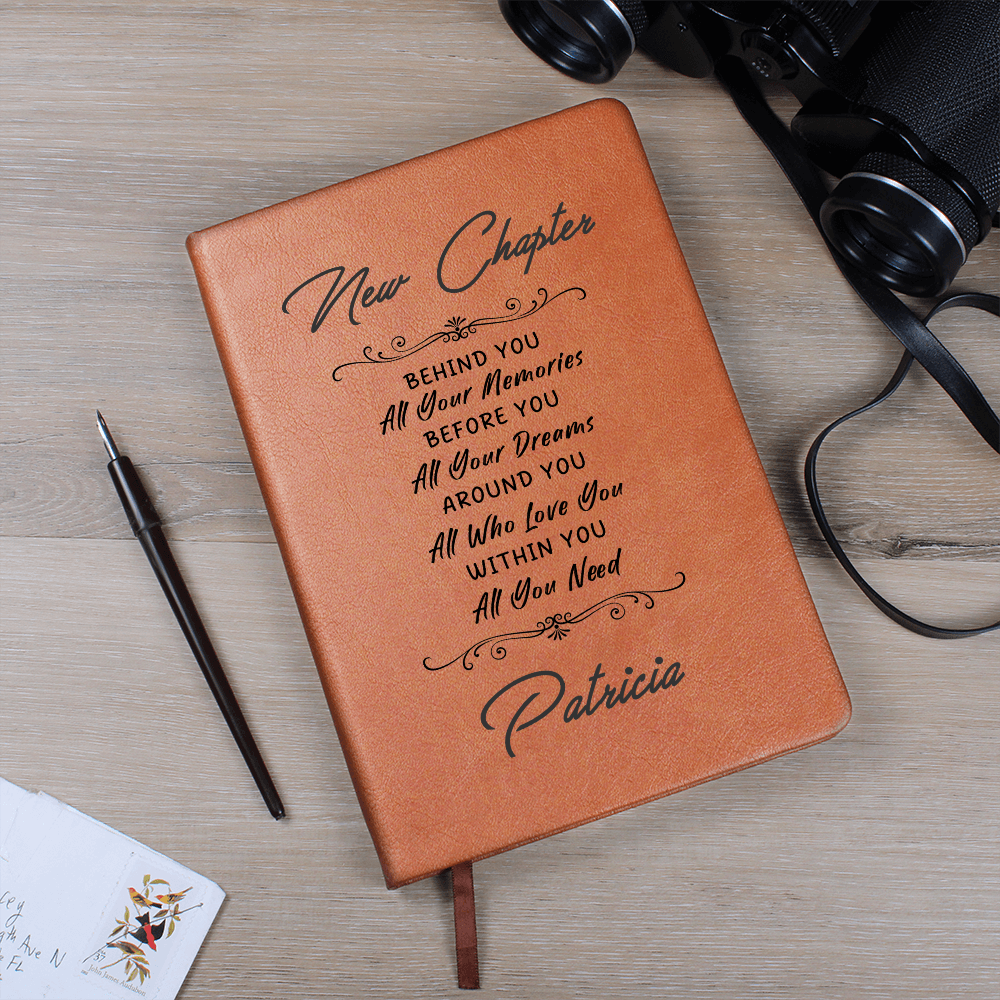 Personalized New Chapter Leather Journal