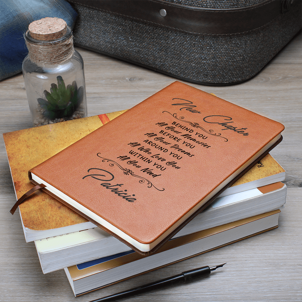 Personalized New Chapter Leather Journal
