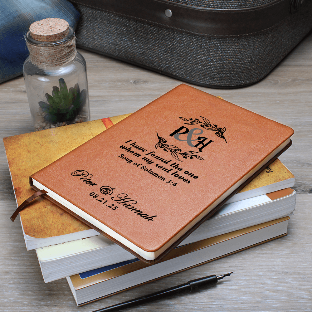 Personalized Leather Wedding Scripture Journal