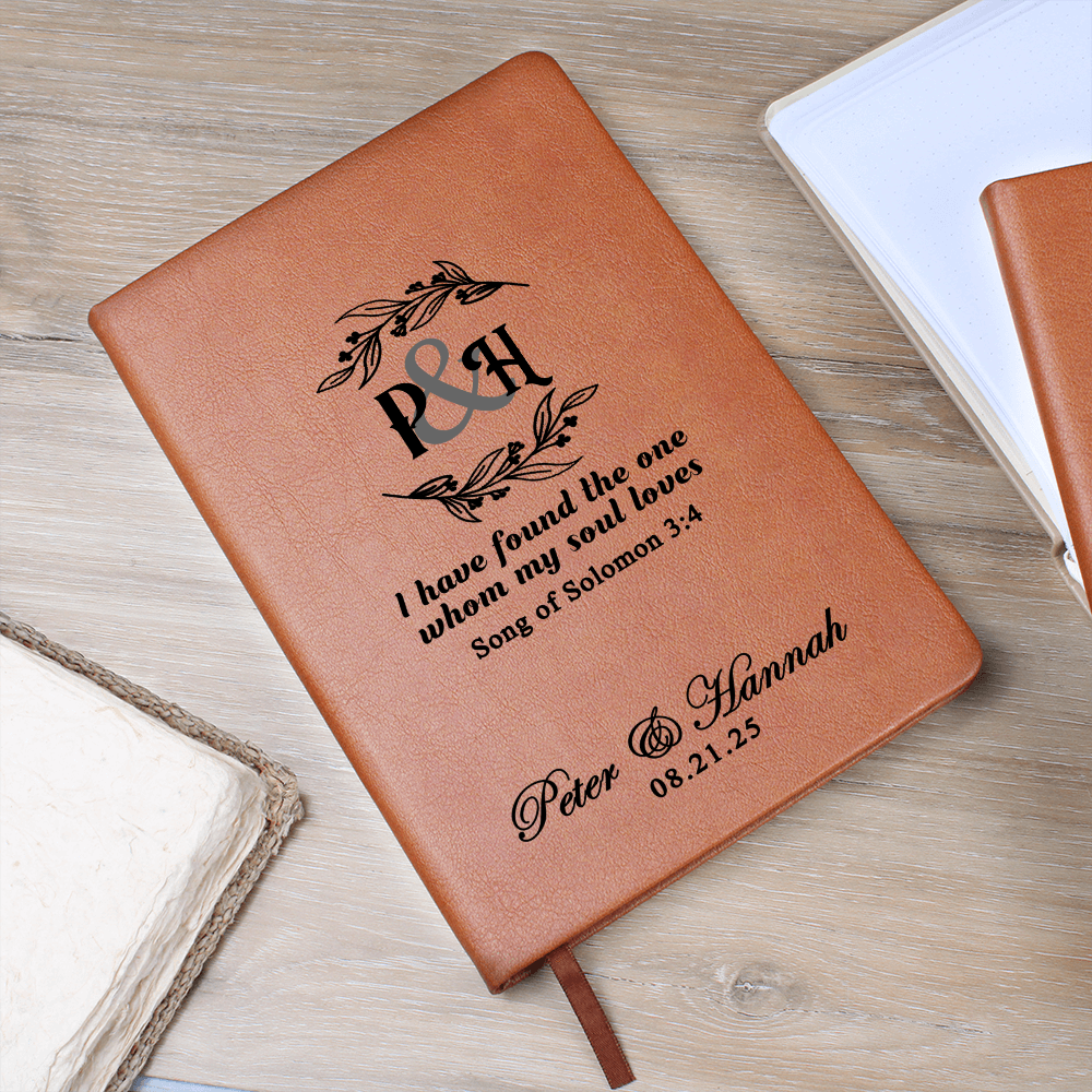 Personalized Leather Wedding Scripture Journal