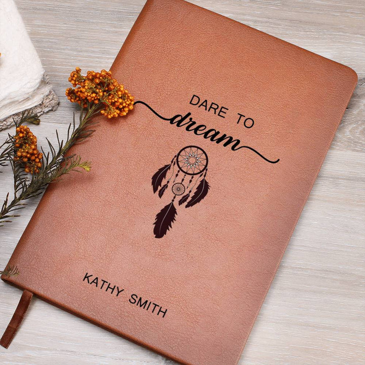 Personalized “Dare to Dream” Leather Journal