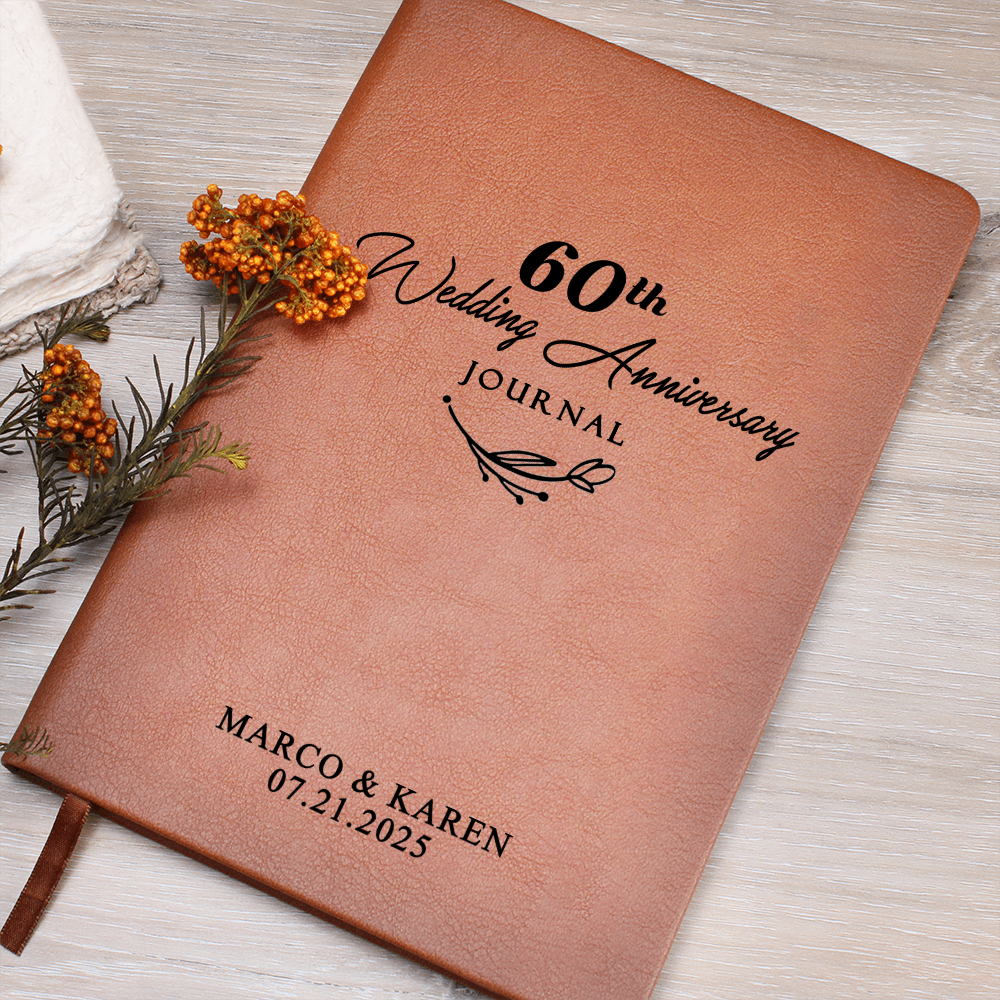 60th anniversary journal gift for couple