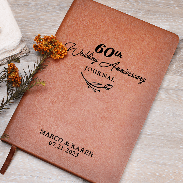 60th anniversary journal gift for couple
