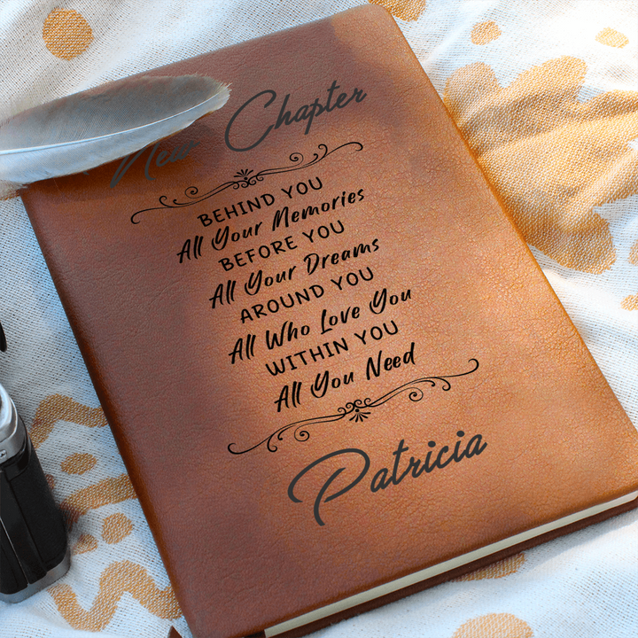Personalized New Chapter Leather Journal