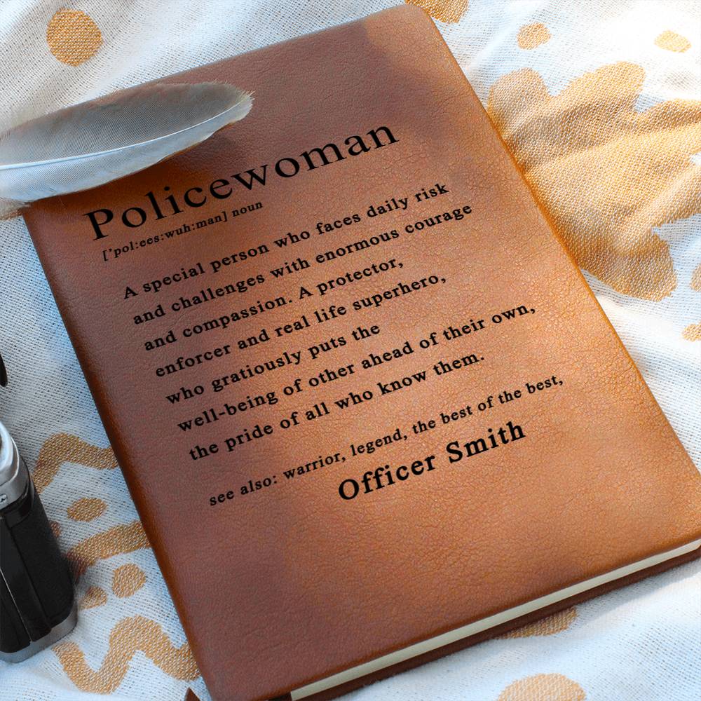 Personalized Police Woman Journal