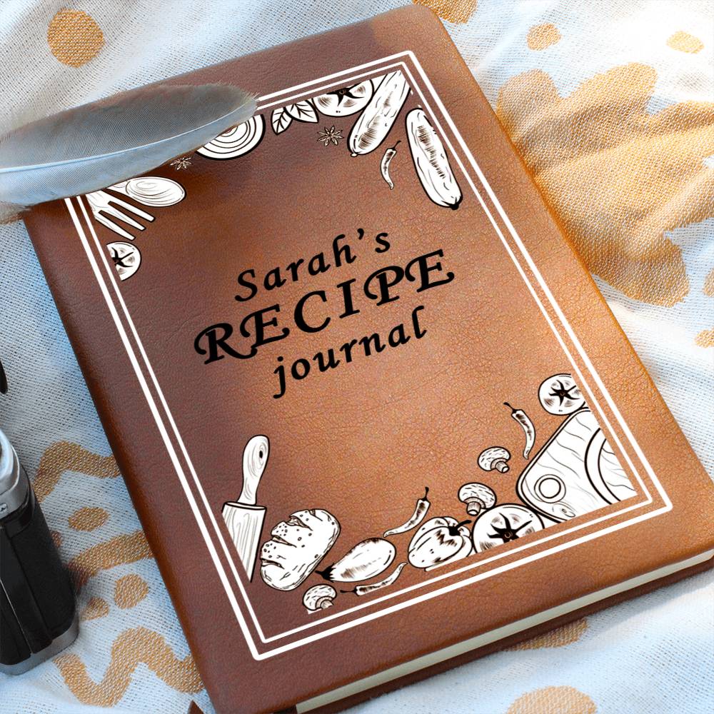 Personalized Leather Recipe Journal Keepsake Gift