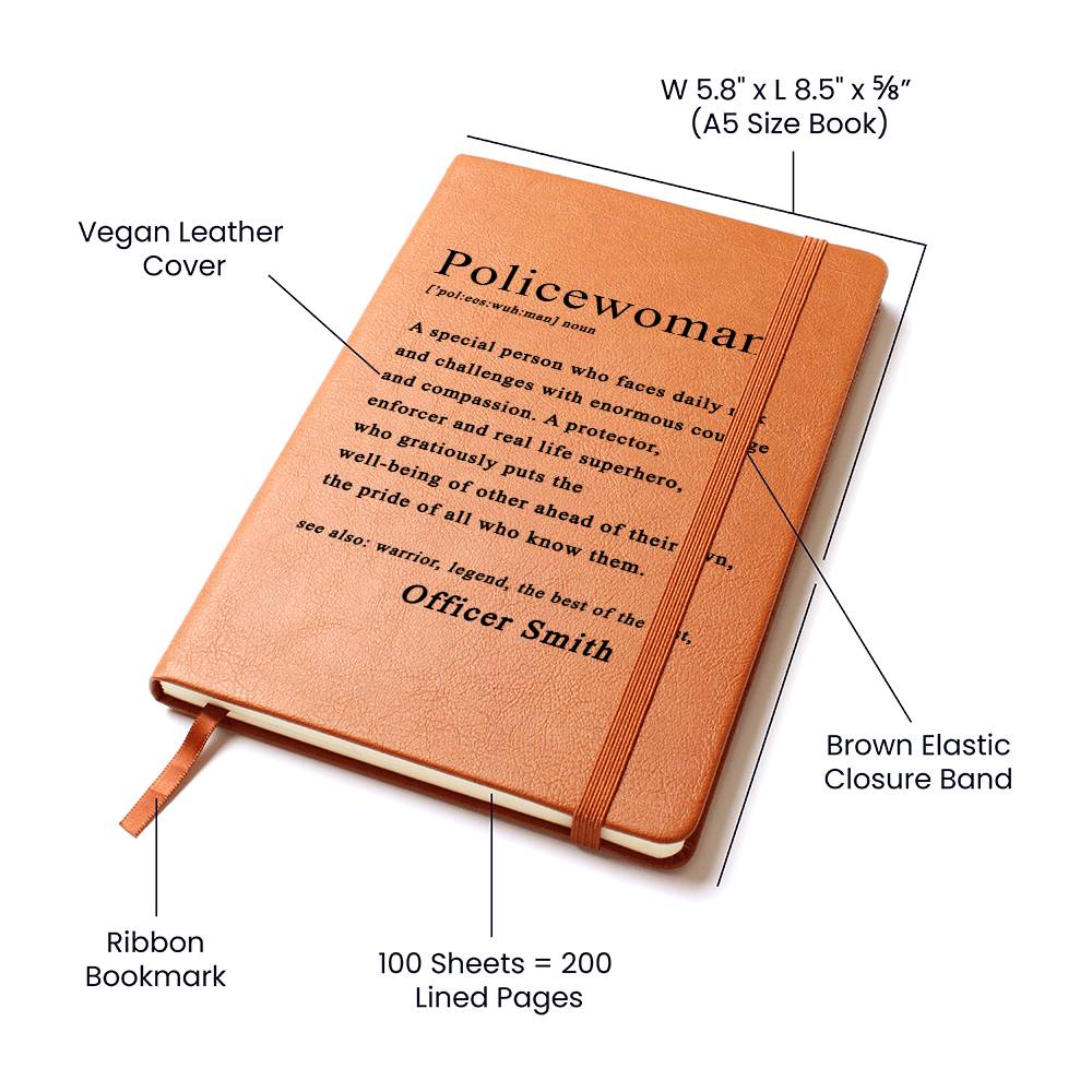 Personalized Police Woman Journal