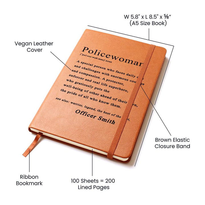 Personalized Police Woman Journal