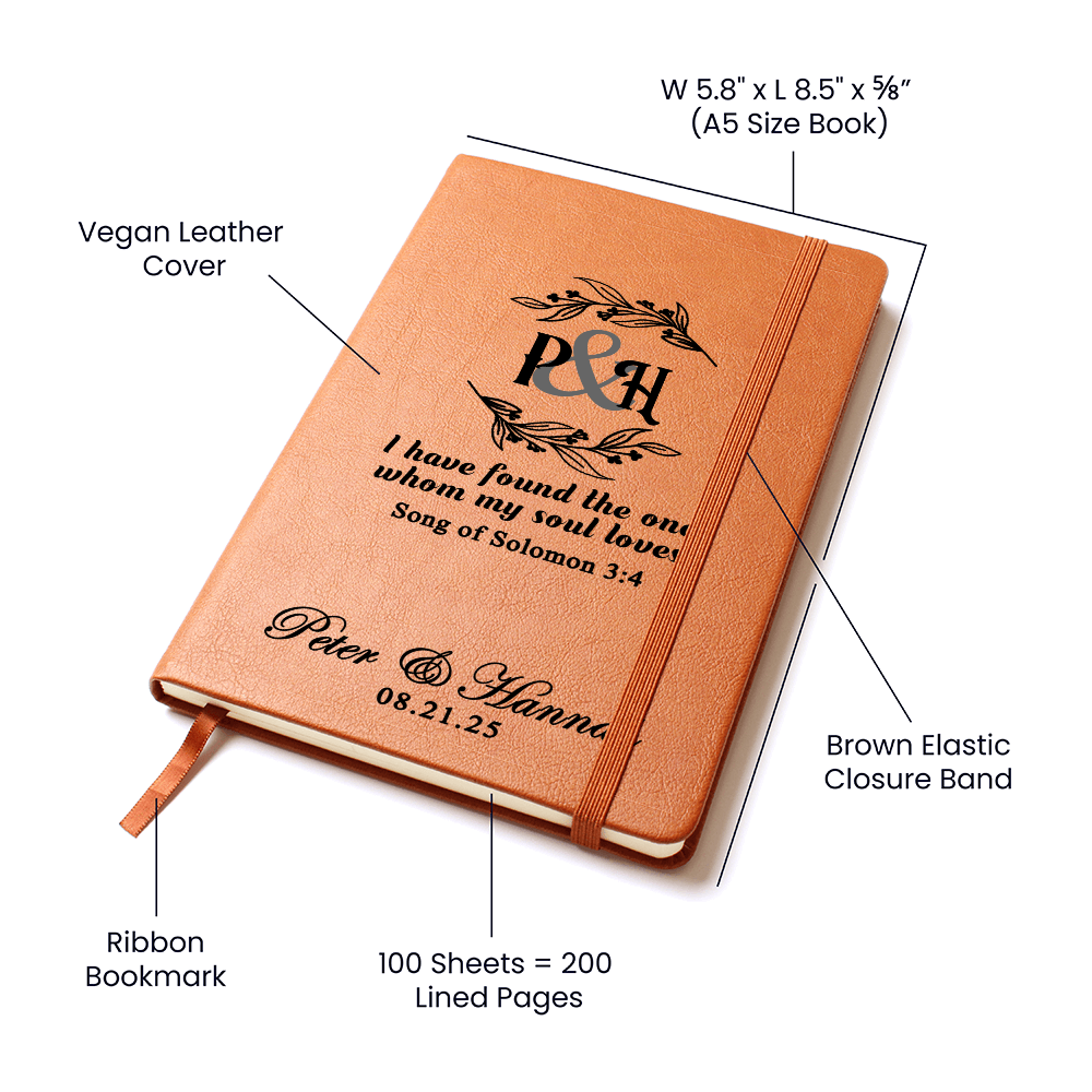 Personalized Leather Wedding Scripture Journal