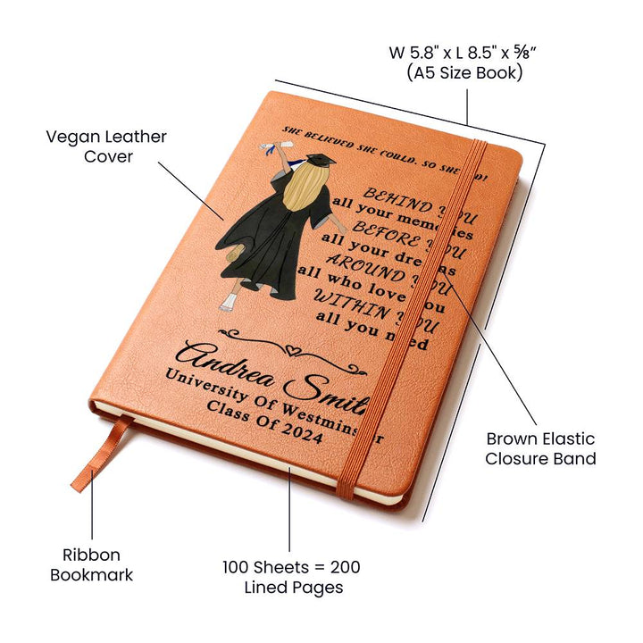 Graduation Gift for Daughter Personalized journal