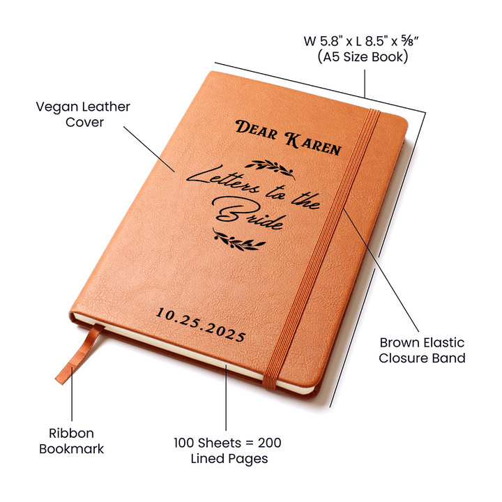 Personalized Letters to the Bride Journal