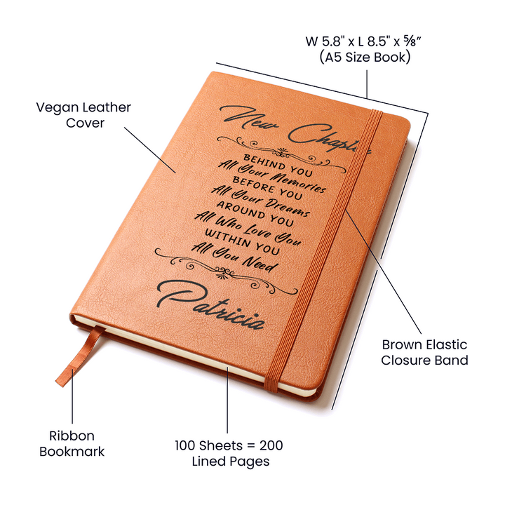 Personalized New Chapter Leather Journal